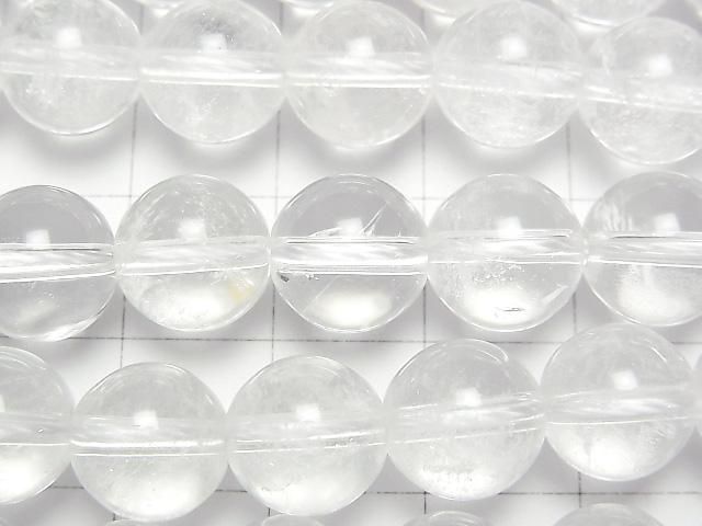 人造白水晶 AA++ 圓珠 10mm 半串或一串 (約15英吋/36公分)