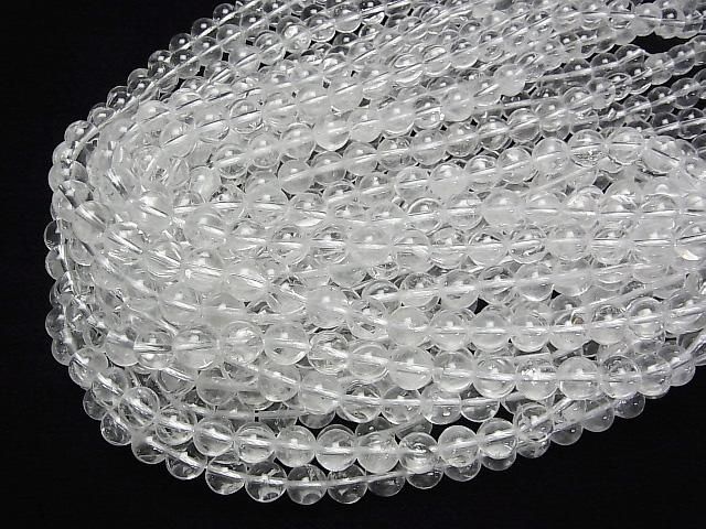 Kristallquarz AA++ Rund 10mm halb oder 1Strang Perlen (ca. 15 Zoll/36 cm)