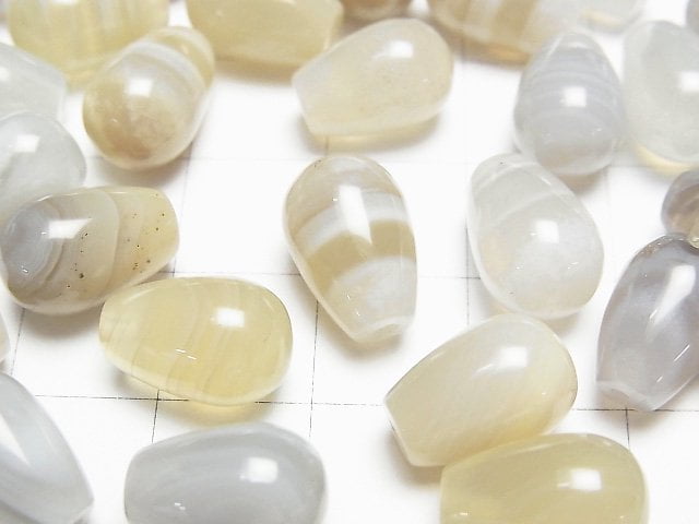 天然瑪瑙半孔水滴形(平滑)12x8mm 3顆