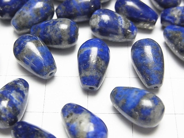 青金石 AA 半孔水滴形 (平滑) 12x8mm 3顆