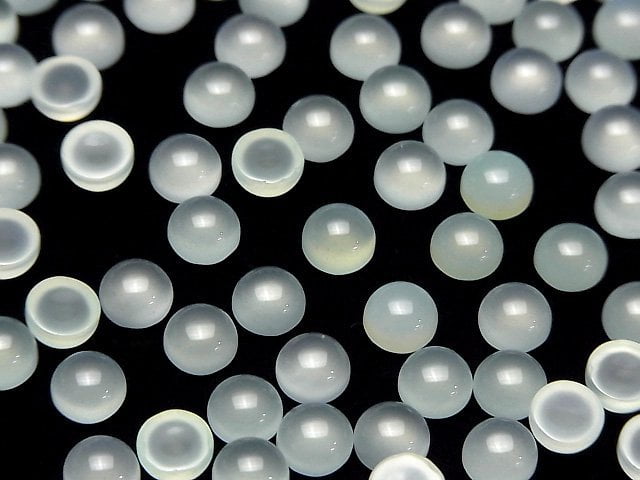 Minzgrüner Chalcedon AAA Runde Cabochon 6x6mm 10Stück