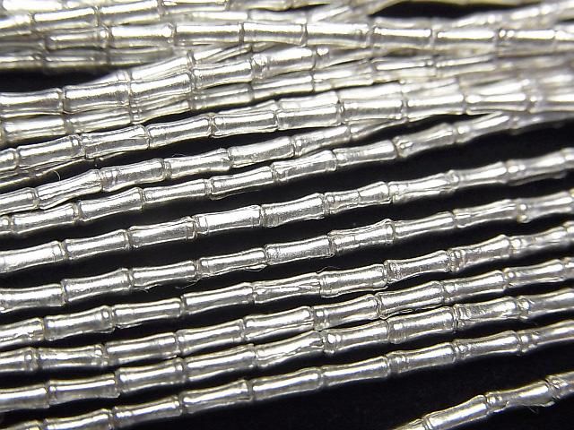 Tube en argent Karen 4x1x1.5mm Perles en argent blanc, demi-fil ou 1 fil (env. 26 pouces/66cm)