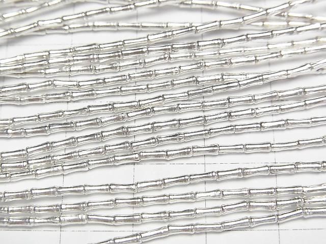 Tube en argent Karen 4x1x1.5mm Perles en argent blanc, demi-fil ou 1 fil (env. 26 pouces/66cm)