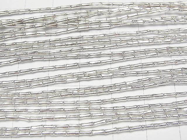 Karen Silver Tube 3.5x1.5x1.5mm White Silver 1/8 or 1-strand beads (approx. 26 inches/66 cm)