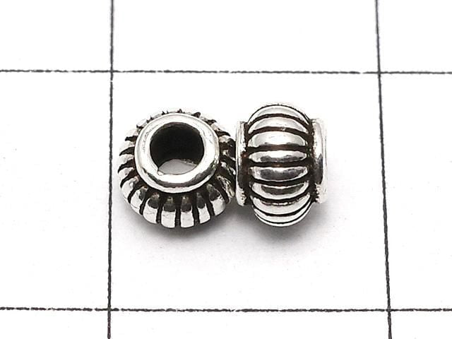 925純銀算盤珠 4.5x4.5x3.5mm 復古燻黑 3顆