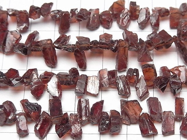 Mosambik Granat AA++ Grobe Scheibe Facettiert Oberseite Durchbohrtes Loch 1Strang Perlen (ca. 7 Zoll/18 cm)
