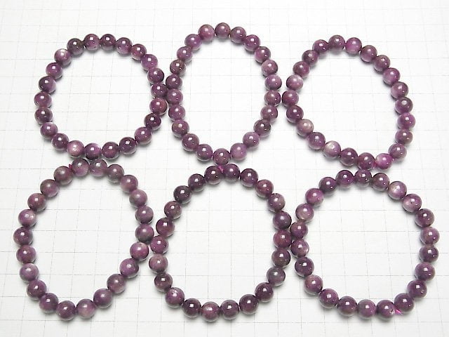 Sternrubin AA++ Rund 8mm Armband