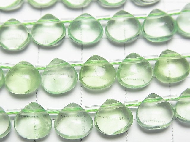綠螢石 AA++ 栗色 (平滑) 8x8mm 1串珠子 (約7英寸/18公分)
