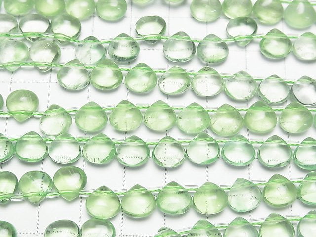 Grüner Fluorit AA++ Kastanie (glatt) 8x8mm 1 Strang Perlen (ca. 7 Zoll/18 cm)