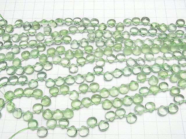 Grüner Fluorit AA++ Kastanie (glatt) 8x8mm 1 Strang Perlen (ca. 7 Zoll/18 cm)