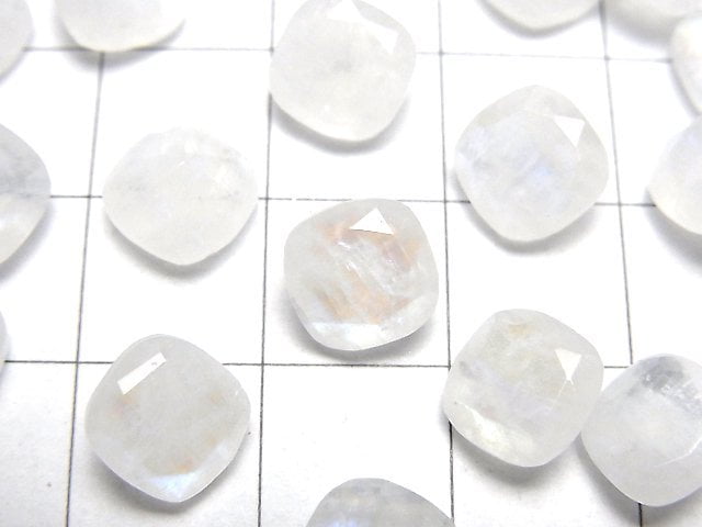彩虹月光石 AA++ 裸石 方刻面 8x8mm 3顆