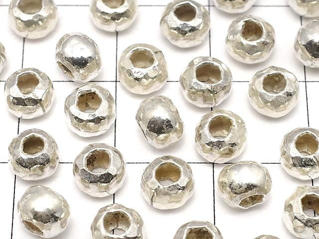 Karen Silver Rondelle 5.5x5.5x4mm 3pcs