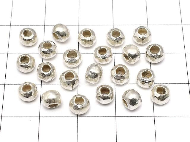 Karen 銀色圓珠 5.5x5.5x4mm 3個