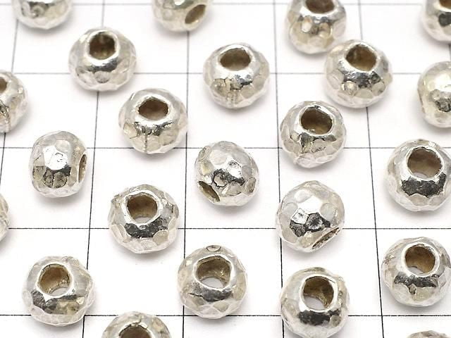 Karen Silver Rondelle 7.5x7.5x6mm 2pcs