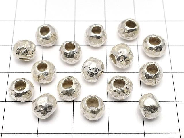 Karen Silver Rondelle 7.5x7.5x6mm 2pcs