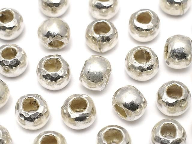 Perle plate Karen en argent 6,5x6,5x5 mm 2 paires