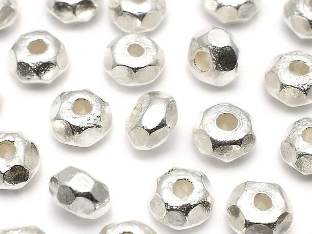 Karen Silver Rondelle 8x8x5mm 1pc