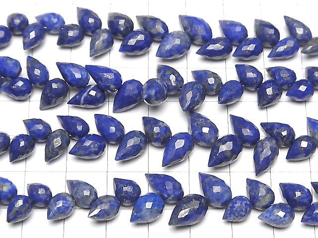 Hochwertiger Lapislazuli AAA- Blütenknospe facettierte Briolette 1 Strang Perlen (ca. 5 Zoll/13 cm)