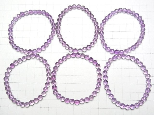 Lila Fluorit AAA Runde 6mm Armband