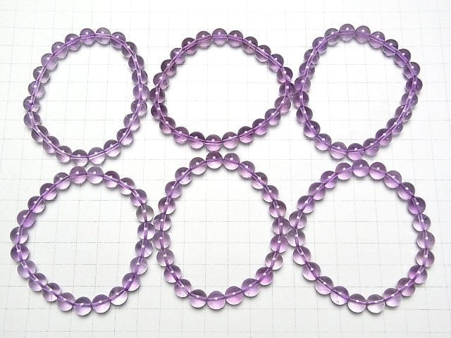 Lila Fluorit AAA Runde 8mm Armband