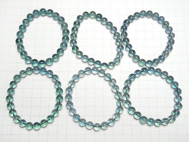 Blaugrüner Fluorit AAA- Runde 8mm Armband