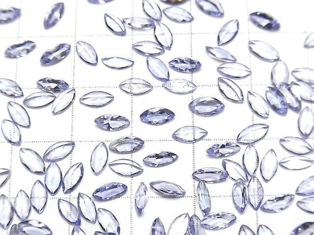 Hochwertiger Tansanit AAA- Lose Stein Marquise facettiert 6x3mm 5 Stück