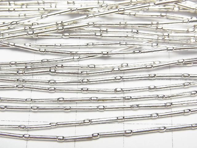 Karen Silver Tube 8x1x1mm White Silver 1/4 or 1strand beads (approx. 27inch/68cm)