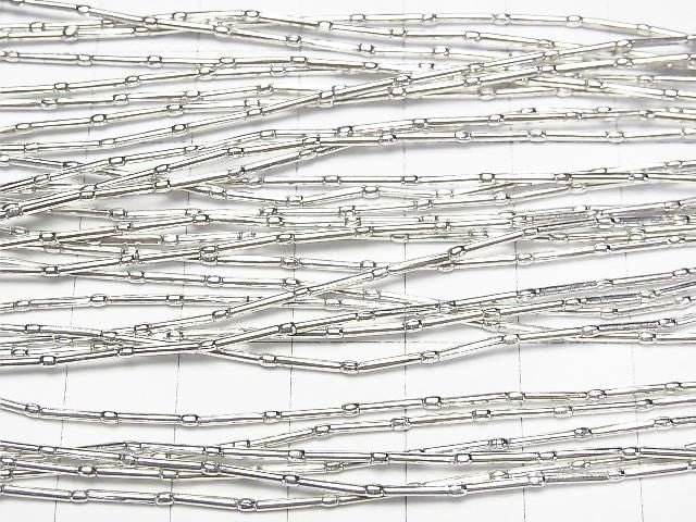 Karen Silver Tube 6x1x1mm White Silver Half or 1-Strand Beads (approx. 27inch/68cm)