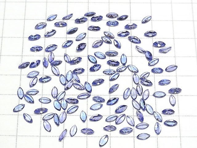 Hochwertiger Tansanit AAA Lose Stein Marquise Facettiert 6x3mm 3Stk