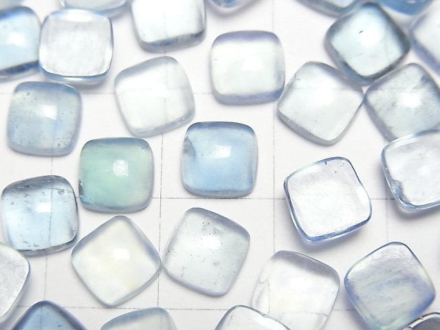 海藍寶石 AAA 級 - 方形素面 7x7 毫米 5 顆裝