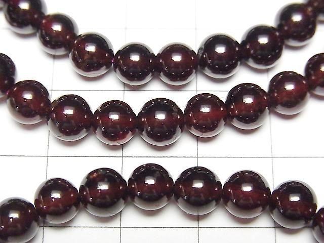 石榴石 AAA 級圓珠 6mm 手鍊