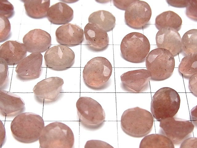 Hochwertiger rosa Epidot AA++ Lose Stein Rund Facettiert 9x9mm 3Stück