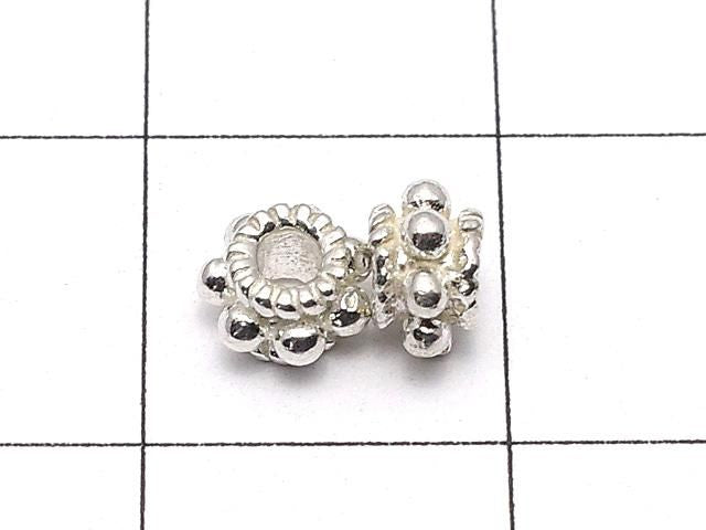 925純銀扁珠 5x5x3mm 白銀 2顆