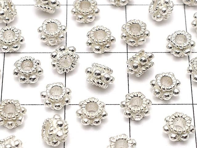 925純銀扁珠 5x5x3mm 白銀 2顆