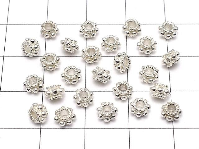 925純銀扁珠 5x5x3mm 白銀 2顆