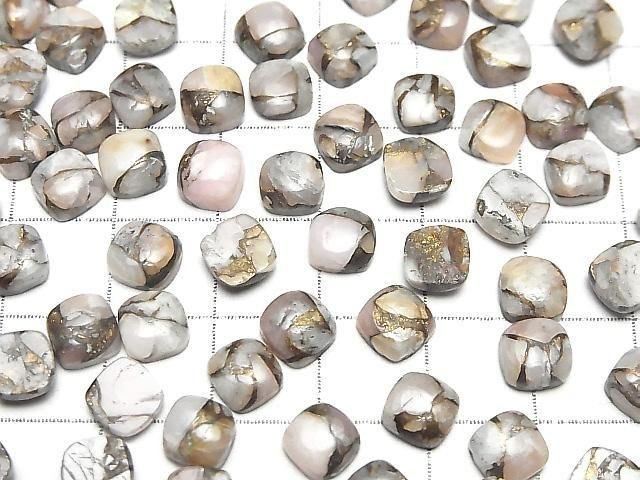 紅銅粉蛋白石 AAA 方形蛋面 6x6mm 5顆