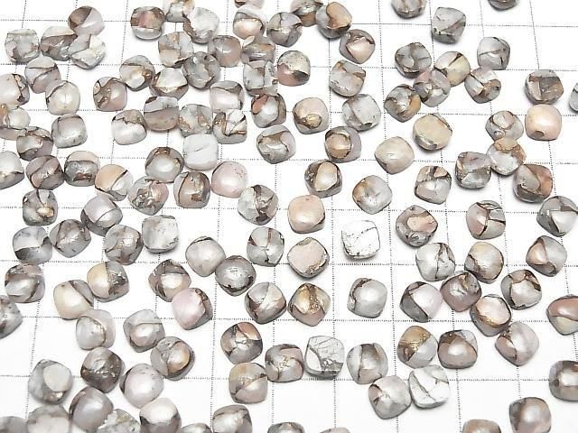 紅銅粉蛋白石 AAA 方形蛋面 6x6mm 5顆
