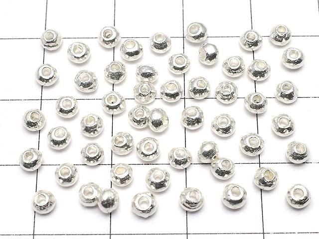 Karen Silver Rondelle 3.5x3.5x2.5mm White Silver 5pcs