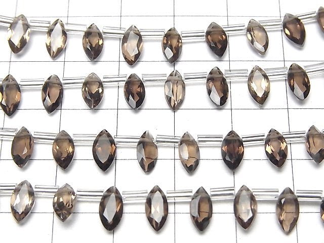 Hochwertiger Rauchquarz AAA Marquise Facettiert 8x4mm 1Strang Perlen (18Stück)