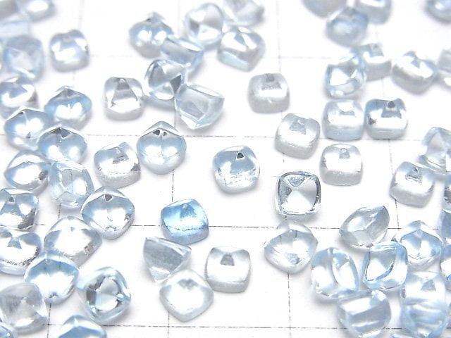 高品質天空藍拓帕石 AAA 糖塔切割 4x4mm 5顆