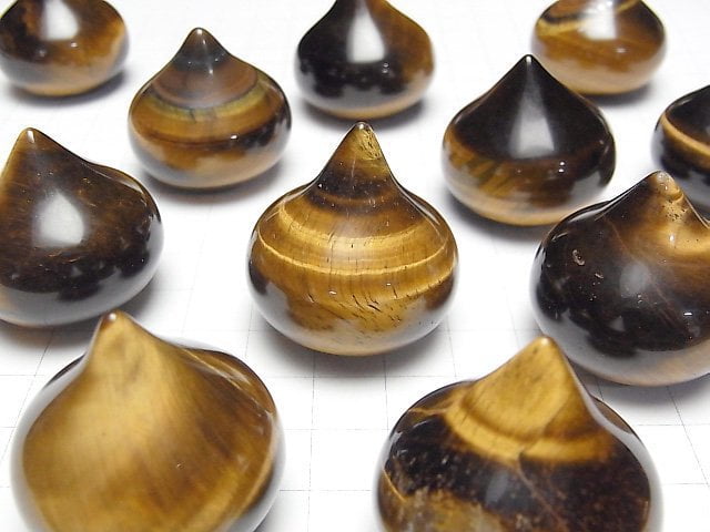 Gelber Tigerauge AA++ Edelstein (mani) 30x31x31mm 1 Stück