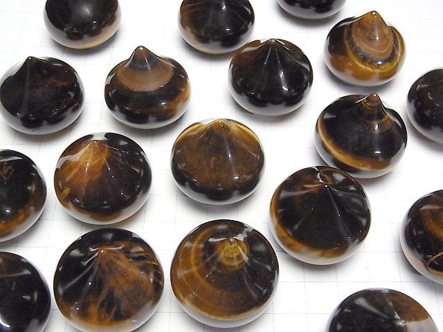 Gelber Tigerauge AA++ Edelstein (mani) 30x31x31mm 1 Stück