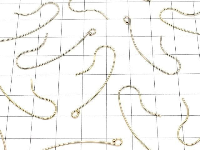 14KGF Earwire 39x13mm 1pair (2 pieces)