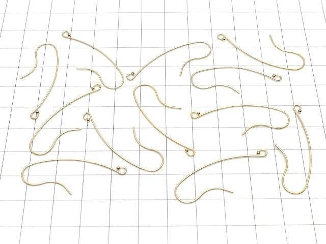 14KGF Earwire 39x13mm 1pair (2 pieces)
