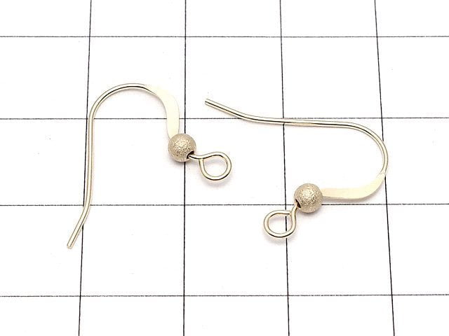 14KGF Stardust Round Earwire 17x20mm 1pair (2 pieces)