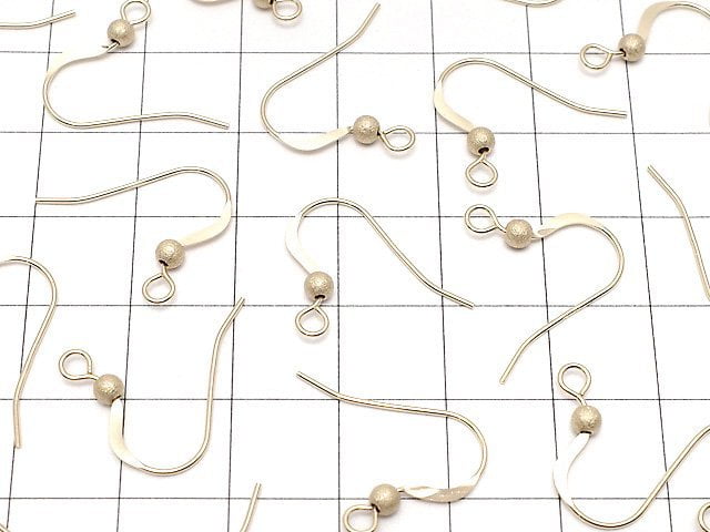 14KGF Stardust Round Earwire 17x20mm 1pair (2 pieces)