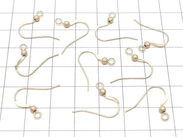 14KGF Stardust Round Earwire 17x20mm 1pair (2 pieces)