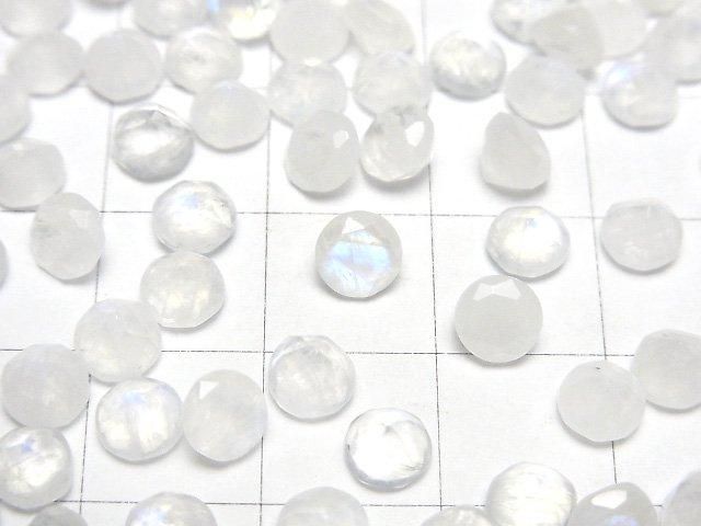 彩虹月光石 AA++ 圓形刻面裸石 5x5公釐 5顆裝