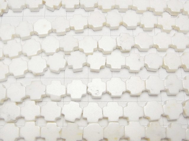 Magnesit Kreuz 8x8mm 1 Strang Perlen (ca. 15 Zoll/37 cm)