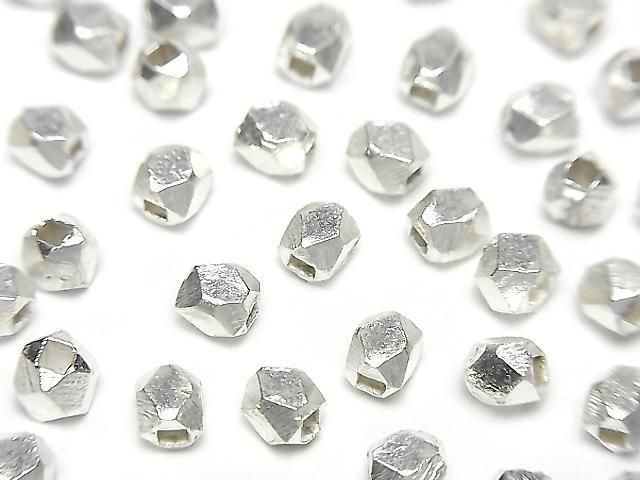 Karen Silver Cube Shape 3.5x3.5x3.5mm White Silver 5pcs